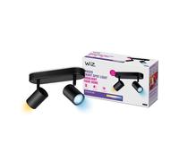 WiZ Spots LED connecté Wi-Fi IMAGEO noir 2x5W, 2700-6500K, Nuances de Blanc, fonctionne avec Alexa, Google Assistant et Apple HomeKit