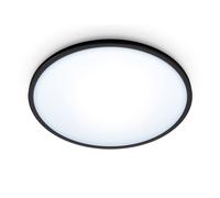 Wiz Plafonnier LED connecté SuperSlim 16W 2700–6500K Wi‑Fi noir – Alexa/Google/HomeKit