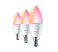Wiz Tunable White & Color Lot de 3 ampoules LED B37 E14, 2200-6500 K, 4,9 W, 8720169075672, B39