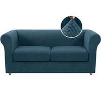 WJHDWYD Couvercle de canapé avec des accoudoirs, Stretch Chesterfield canapé, Universal Modern Non GLIP Couvercle de(Deep Teal,2 Posti)