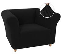 WJHDWYD Housse de canapé Extensible Chesterfield, antidérapante, résistante aux Taches, Housse de canapé Extensible 3 Places avec accoudoirs, Tissu Ultra Doux(Nero,1 Posto)