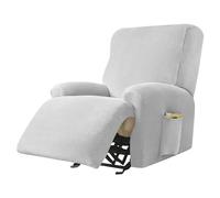 WJHDWYD Housse de fauteuil inclinable électrique | Housse de fauteuil inclinable électrique élastique avec poches universelles avec accoudoirs (W, 2Posto)