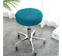 WJHDWYD Housses de Tabouret Rondes élastiques lavables, Housses de Protection faciles à Nettoyer for Tabouret de Bar de 35 à 42 cm, Chaise de Bureau, d'hôtel, de fête(Lago Blu,1pcs)