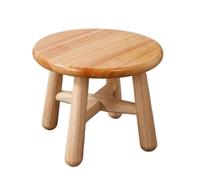 WJIAYAO Ottomane Salon Canapé Petit Tabouret Rond en Bois Massif | Support de Pot de fleur multifonctionnel, meuble bas, tabouret décoratif de chambre à coucher, salon, maison(20cm Height)