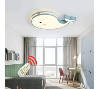 WJLL 24W Moderne LED plafonnier enfants baleine Lampe de plafond acrylique gradation télécommande lampe de dessin animé enfants chambre lampe de plafond[niveau d'énergie A ++],Bleu