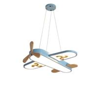 WJLL Plafonnier LED Chambre d'enfant Lustre 32W dimmable avec télécommande lumière Avion Lampe Suspension garçons Filles Chambre éclairage Lumières Lampes de Plafond pour Enfants L21.7 Blue