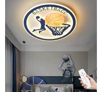 WJLL Plafonnier LED pour enfants Lampe de plafond de Basket-ball 3000K - 6000K Dimmable Lustre 60W Protection des Yeux Éclairage Lumière Pour Chambre à coucher Chambre d'enfant Adolescent Chambre (B)