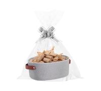 WJnflQN Panier de Rangement Tressé, Panier Organisateur en Corde Tressée pour Organisation, Bac de Présentation Décoratif pour Salle de Bain Chambre Cuisine, Pour Mariage Noël Anniversaire et Fêtes