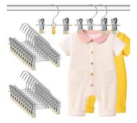 WJWSKI Cintre Enfant, Lot de 20 Cintres Pantalon pour Enfants avec Clips, Cintre Bebe Qui économisent de l'espace，17cm Cintres Bébé 17cm Convient pour Pantalons, vêtements, Chaussettes, Jupes Courtes