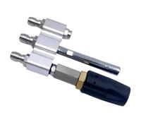 wkao Buse de Lavage Doux pour Nettoyeur Haute Pression, 3-en-1 Réglable 3-7 GPM, Motifs de Pulvérisation Variables 0-60°, Longue Portée, Connexion Rapide 1/4'', Acier Inoxydable