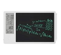 wkao Calendrier LCD et tablette d'écriture - Tableau de notes de 26,2 cm, affichage de l'heure et de la date rechargeable pour la démence