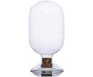 wkao Cloche à Allumettes en Verre Transparent Inversé, Pot à Allumettes Décoratif, Tendance pour Cheminée, Forme Cœur de Poule avec Bouchon en Liège, 8,1 x 15,5 cm pour Décoration Intérieure