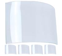 wkao Lot de 5 visières de rechange transparentes anti-buée incurvées en polycarbonate pour meulage, sablage, protection contre la poussière industrielle