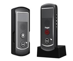 wkao Pour les grandes maisons, sonnette sans fil, longue portée de 1 à 2 km, alimentation solaire, batterie au lithium rechargeable, système d'interphone non visuel, étanche IP44, 3 niveaux de volume