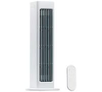 wkao Ventilateur tour sans pales avec télécommande, 32,5 cm, blanc, portable, rechargeable par USB, ventilateur oscillant silencieux alimenté par batterie 3000 mAh pour la maison, le bureau et la