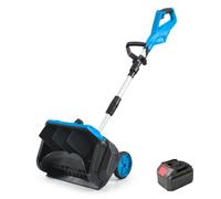 Wkopet Pelle à neige sans fil, 21 V, sans balais, 30 cm, 1 batterie | Moteur sans balais 21 V, largeur de déblaiement de 30 cm, 1 batterie 4,5 Ah et neige de 6,1 m pour allées
