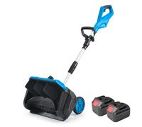 Wkopet Pelle à neige sans fil, 21 V, sans balais, 30 cm, 2 piles | Moteur sans balais 21 V, largeur de déblaiement de 30 cm, 2 batteries 4,5 Ah et neige de 6,1 m pour allées