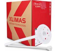 Wkręt-Met Lot de 100 supports d'isolation avec longue zone de dilatation pour panneaux isolants EPS XPS, chevilles en plastique pour brique pleine, brique à trous hauts, béton, blanc, 10 x 260 mm