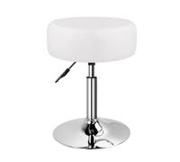 WKWKER Tabouret de Maquillage réglable pour Salle de Maquillage, Tabouret pivotant, Petit Pouf Rond pour Salon, Chaise de pour Chambre, Spa, Salon, Studio (Noir)
