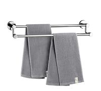 WL-ZZZ 304 Porte-Serviettes Double en Acier Inoxydable, Chrome brossé Serviette Rails Mural Suspendu Serviettes étagère de Rangement for Salle de Bains ou la Cuisine Accessoires (Size : 90cm)