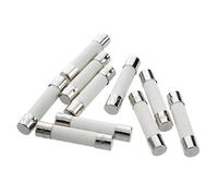 Wlauqueta 10 Pieces AC 250V 15A 6x30mm Coup Cylindrique Fusibles De Tube En Ceramique Blanc+Argent