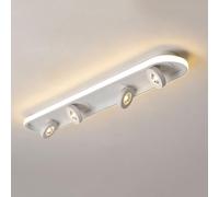 WLBHWL Plafonnier en Forme De Barre LED À 2/3/4 Lumières, Plafond À Spot Encastré, Rotation Libre À 325°. 3 Températures De Couleur Variables pour La Cuisine, La Salle À Manger, La Chambre