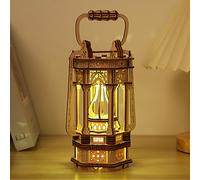 WLDOCA Lanterne 3D en Bois DIY Lampe Modèle Assemblage Construction Décoration de Bureau Cadeau Adulte pour Chambre à Coucher Salon Bar Café,A,1
