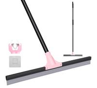 Wlich - Raclette pour sol robuste, balai raclette de 60 cm avec manche long de 150 cm, balai racleur en caoutchouc pour garage, carrelage, terrasse, salle de bain, extérieur, fenêtre, verre