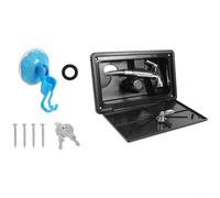 Wlinfetity Douche hors-bord pour camping-car avec régulateur d'eau chaude et froide, tuyau métallique extensible de 1,5 m, unité de douche portable avec plusieurs modes de pulvérisation, noir (noir