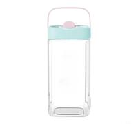 Wlinfetity Grand réservoir d'eau avec robinet 2500/3500 ml, distributeur d'eau portable bouton pression pour camping, randonnée, pique-nique, bidon transparent avec poignée et large ouverture, jaune