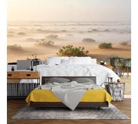 WLLDDDIU Fresque Murale Murale des Dunes Du Désert Brumeux, Papier Peint Autocollant 3D Panoramique Autocollant Amovible en Sable Brumeux pour Chambre, Salon, Bureau, Maison 240×160Cm