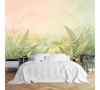 WLLDDDIU Mural Mural Autocollant Mural, Décoration Murale en Dégradé Doux Aquarelle Herbe Sauvage Autocollante Acrylique Imperméable Amovible en Vinyle pour Chambre, Salon, Café Décoration Mur