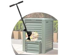 WLSANX Aérateur de Compost en Acier, Noir, pour l'extérieur