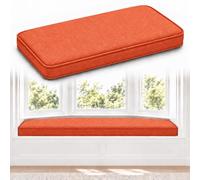 WLXFF Coussin de Banc 5 cm, Velours Côtelé, Déhoussable et Antidérapant | La mousse haute densité 50D de 5 cm offre une assise ferme et résiliente pour les repas, la lecture ou le piano au quotidien