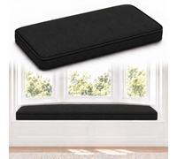 WLXFF Coussin de Banc 5 cm, Velours Côtelé, Déhoussable et Antidérapant | La mousse haute densité 50D de 5 cm offre une assise ferme et résiliente pour les repas, la lecture ou le piano au quotidien
