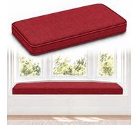 WLXFF Coussin de Banc 5 cm, Velours Côtelé, Déhoussable et Antidérapant | La mousse haute densité 50D de 5 cm offre une assise ferme et résiliente pour les repas, la lecture ou le piano au quotidien