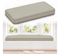 WLXFF Coussin de Banc 5 cm, Velours Côtelé, Déhoussable et Antidérapant | La mousse haute densité 50D de 5 cm offre une assise ferme et résiliente pour les repas, la lecture ou le piano au quotidien