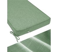 WLXFF Coussin de Banc 50D, Assise Antidérapante avec Housse Lavable en Lin | Base à picots en caoutchouc et deux sangles de fixation pour aider le coussin de banc à rester stable au quotidien chez vous