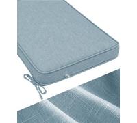 WLXFF Coussin de Banc 50D, Assise Antidérapante avec Housse Lavable en Lin | Base à picots en caoutchouc et deux sangles de fixation pour aider le coussin de banc à rester stable au quotidien chez vous