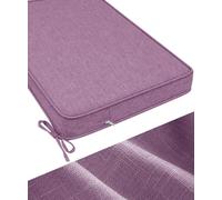 WLXFF Coussin de Banc 50D, Assise Antidérapante avec Housse Lavable en Lin | Base à picots en caoutchouc et deux sangles de fixation pour aider le coussin de banc à rester stable au quotidien chez vous