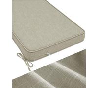 WLXFF Coussin de Banc 50D, Assise Antidérapante avec Housse Lavable en Lin | Base à picots en caoutchouc et deux sangles de fixation pour aider le coussin de banc à rester stable au quotidien chez vous