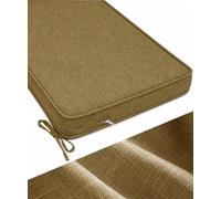 WLXFF Coussin de Banc 50D, Assise Antidérapante avec Housse Lavable en Lin | Base à picots en caoutchouc et deux sangles de fixation pour aider le coussin de banc à rester stable au quotidien chez vous