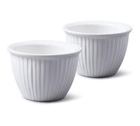 WM Bartleet &amp Sons 1750 TSET39 Lot de 2 ramequins traditionnels coniques en porcelaine Blanc Ø 9 Set of 2 - 9x9x6.5cm RAMPE