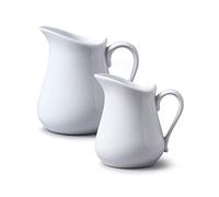 WM Bartleet & Sons 1750 TSET21 Crémiers à Ventre Traditionnel en Porcelaine, Blanc, 300ml/450ml, Lot de 2