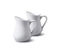 WM Bartleet & Sons 1750 TSET21 Crémiers à Ventre Traditionnel en Porcelaine, Blanc, 80ml, Lot de 2