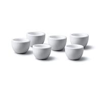 WM Bartleet & Sons 1750 TSET32 Lot de 6 mini bols à beurre traditionnels en porcelaine 3 cm Blanc