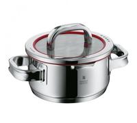 WMF Marmite Function 4 16 cm 1,4 l, couvercle en verre, induction, 4 fonctions, inox Cromargan rouge