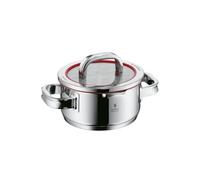 WMF Marmite Function 4 16 cm 1,4 l, couvercle en verre, induction, 4 fonctions, inox Cromargan rouge