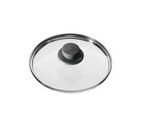 WMF Couvercle en verre de rechange, 22 cm, pour autocuiseurs de 3 l, 4,5 l, 6,5 l et 8,5 l, en verre résistant à la chaleur, poignée en plastique, passe au lave-vaisselle, noir