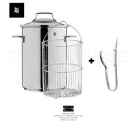 WMF Marmite à asperges Ø 16 cm 4,5 l avec couvercle, panier et épluche-asperges